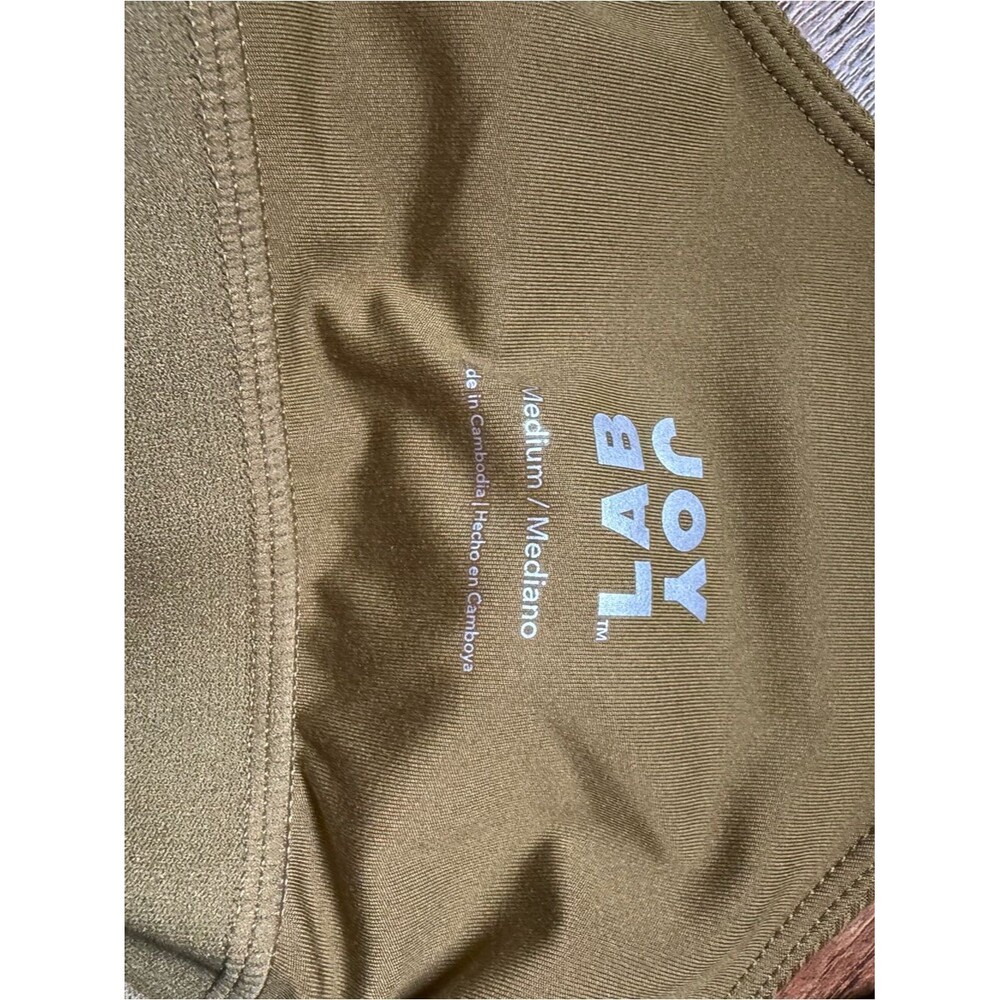 JoyLab Olive Ribbed Racerback Crop - Picture 2 of 3